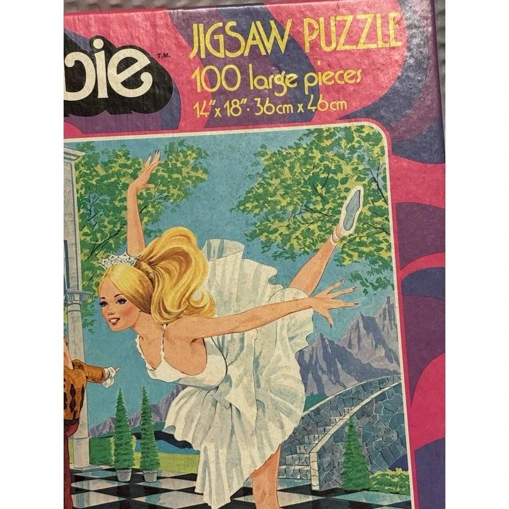 Vintage 1980 Barbie Jigsaw 100 Large Piece‎ Puzzle New Never Opened Whitman 4678